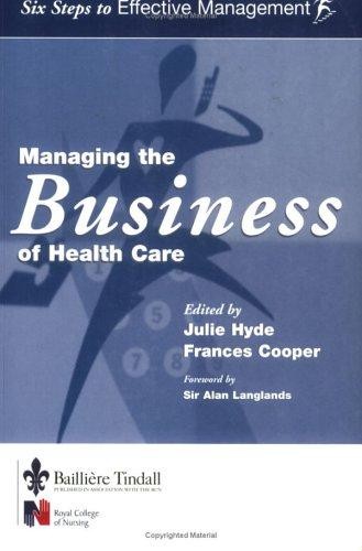 Managing the business - managing,